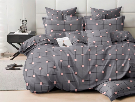 Полуторный набор постельного белья 150*220 из Сатина №44235 Черешенка™