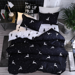 Полуторний набір постільної білизни 150*220 із Бязі "Gold" №154063AB Черешенка™