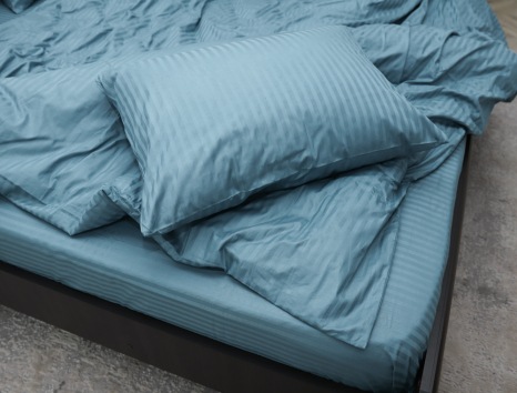 Сімейний набір постільної білизни з Страйп Сатину №544111