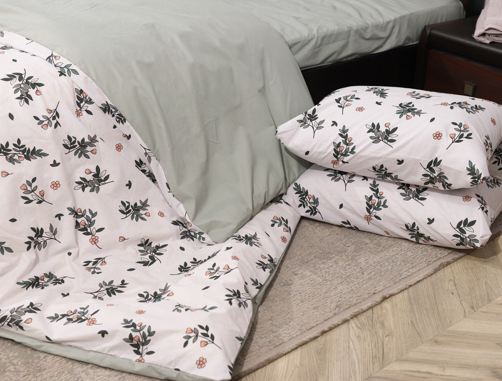 Двоспальний набір постільної білизни 180*220 із Бязі "Gold" №158186AB Черешенька™