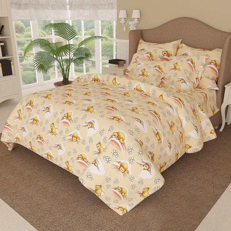 Ткань для постельного белья Бязь "Gold" Lux "Мишки" детская GLB011