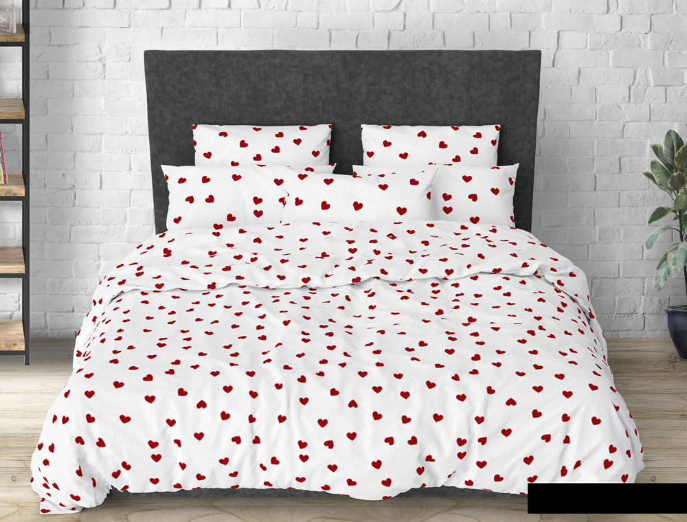 Двоспальний набір постільної білизни 180*220 із Бязі "Gold" з простирадлом на резинці №145139 Черешенка™