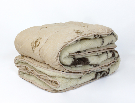 Полуторна ковдра-плед шерсть мериноса №42004