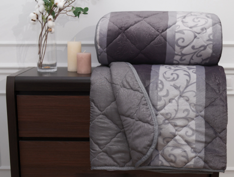 Евро флисовое стёганое покрывало №55051