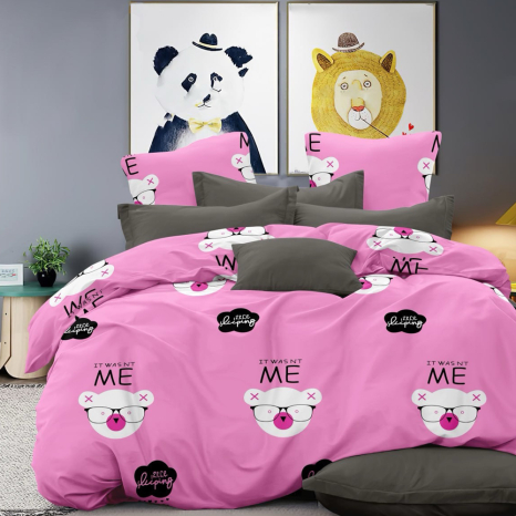 Ткань для постельного белья Бязь "Gold" Lux детская GLB288pink