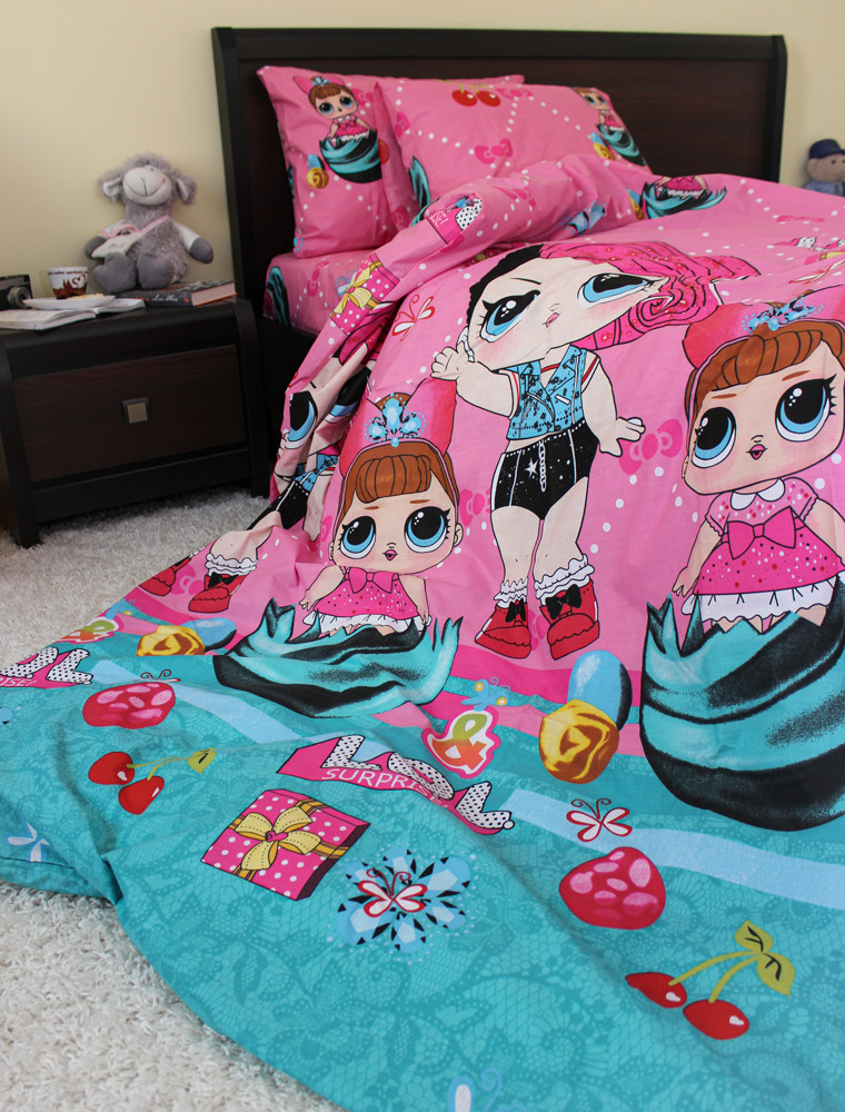 Полуторний набір постільної білизни 150*220 із Бязі "Gold" №614299 Черешенка™