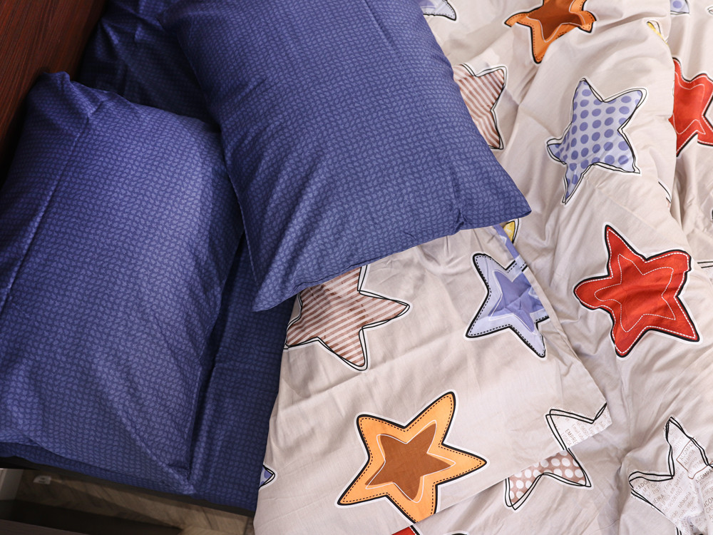 Полуторный набор постельного белья 150*220 из Сатина №064AB Черешенка™