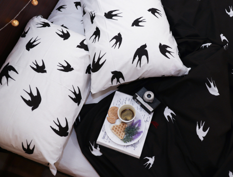 Полуторний набір постільної білизни 150*220 із Бязі "Gold" №154208AB Черешенка™