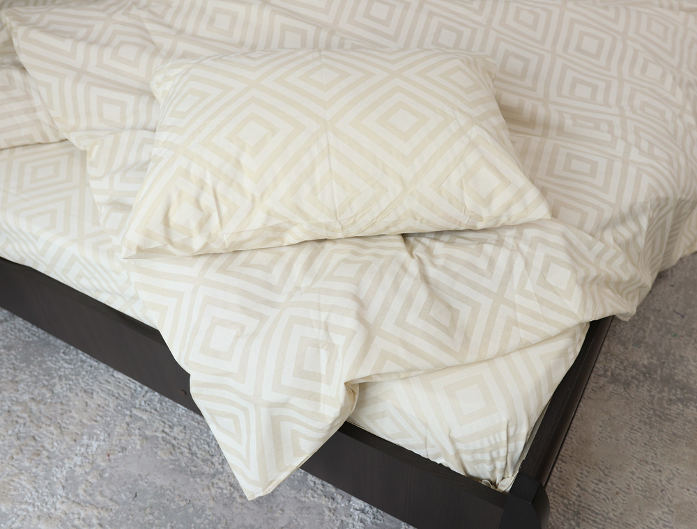 Полуторный набор постельного белья с ромбами 150*220 из Бязи "Gold" №158121 Черешенка™