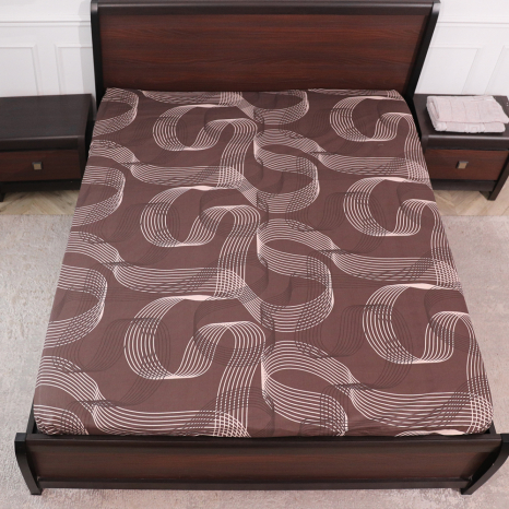 Простирадло на резинці (160*200*25) коричневого кольору №661180