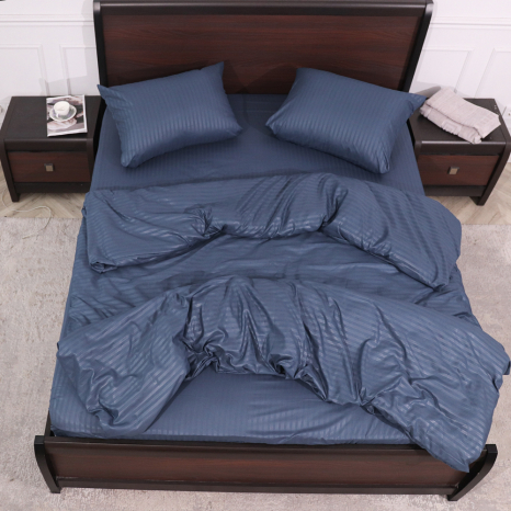 Евро набор постельного белья 200*220 из микрофибры в полоску №2041180 Черешенка™