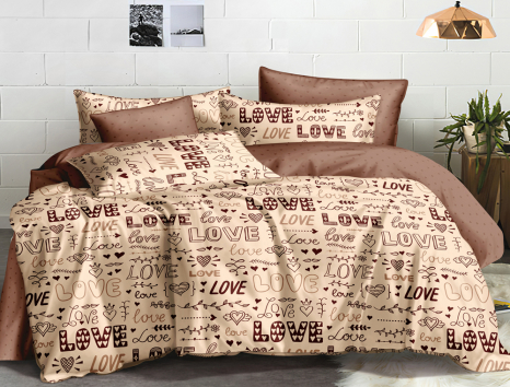 Сімейний набір постільної білизни із Сатину №1008AB Черешенка™