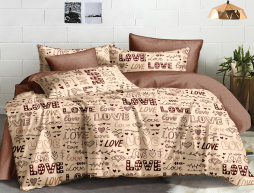 Сімейний набір постільної білизни із Сатину №1008AB Черешенка™