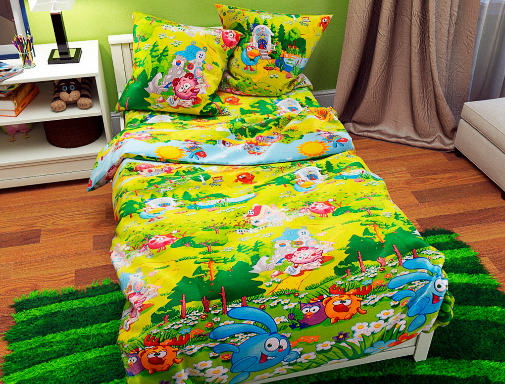 Полуторный набор постельного белья 150*220 из Бязи "Gold" №16002 Черешенка™