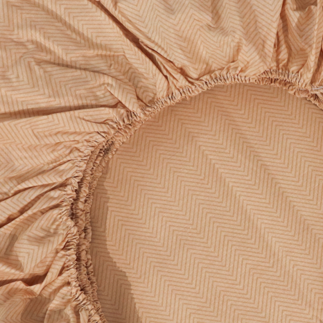 Простыня на резинке (160*200*25) оранжевого цвета №665188