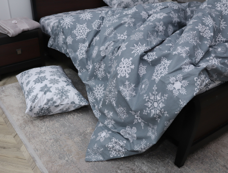 Полуторний набір постільної білизни 150*220 із Бязі "Gold" №15131AB Черешенка™