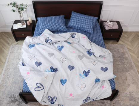 Семейный набор хлопкового постельного белья из Бязи "Gold" №151810AB Черешенка™