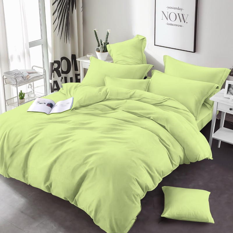 Тканина для постільної білизни Бязь "Gold" Lux однотонна GLTON98Green (50м)