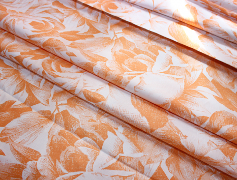 Тканина для постільної білизни Бязь "Gold" Lux "Помаранчеві троянди" GL1217