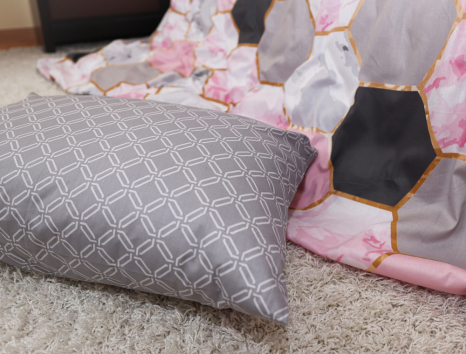 Двоспальний набір постільної білизни 180*220 із Сатину №027AB Черешенка™