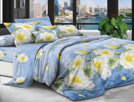 Полуторний набір постільної білизни 150*220 із полікотону №201236 Черешенька™