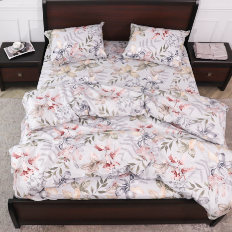 Сімейний набір постільної білизни 240*220 із полікотону №205635 Черешенька™