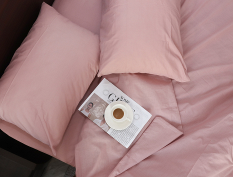 Полуторный набор однотонного постельного белья 150*220 из Бязи "Gold" №155530 Черешенка™