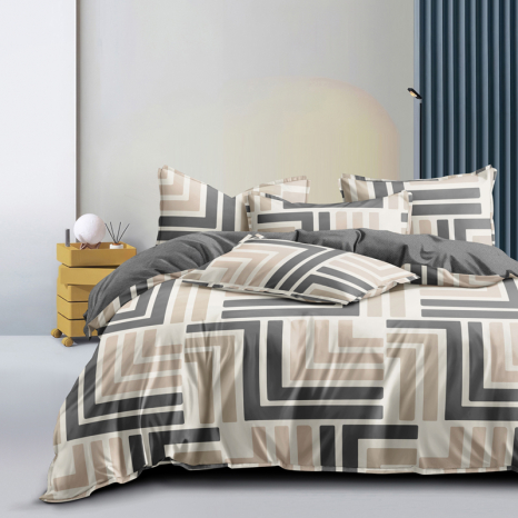 Полуторний набір постільної білизни 150*220 із Сатину №44337AB Черешенка™