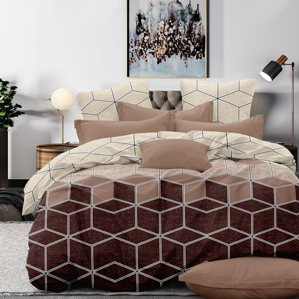 Тканина для постільної білизни Бязь "Gold" Lux GL38501brown