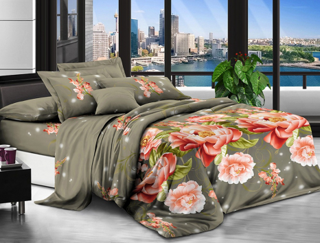 Полуторний набір постільної білизни 150*220 із полікотону №206411 Черешенька™