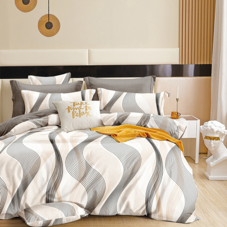 Семейный набор хлопкового постельного белья из Бязи "Gold" №515043AB Черешенка™