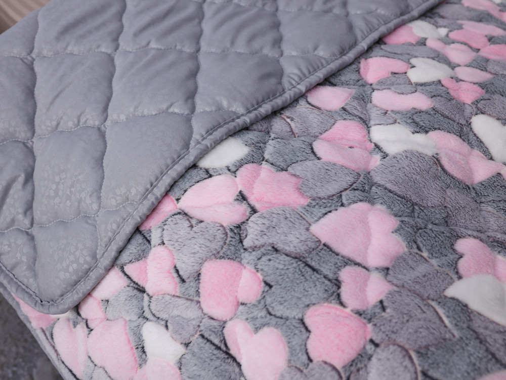 Євро-максі флісове стьобане покривало №55088R