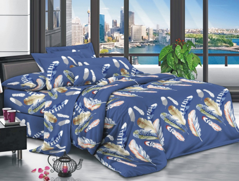 Євро набір постільної білизни 200*220 із полікотону №207545 Черешенька™