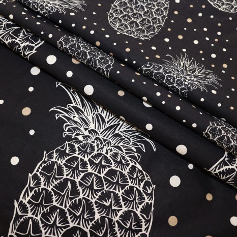 Тканина для постільної білизни Бязь "Gold" Lux "Смачний ананас" GL1535 (A+B) - (50м+50м)