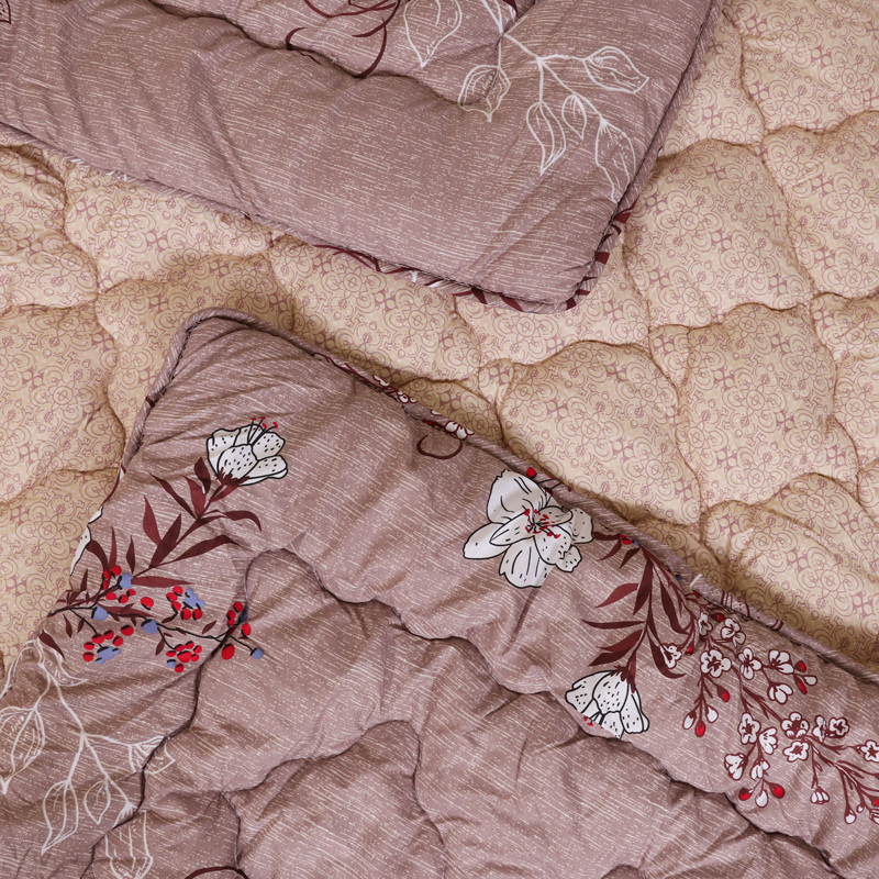 Двоспальна ковдра мікрофібра/холофайбер двостороння №40085