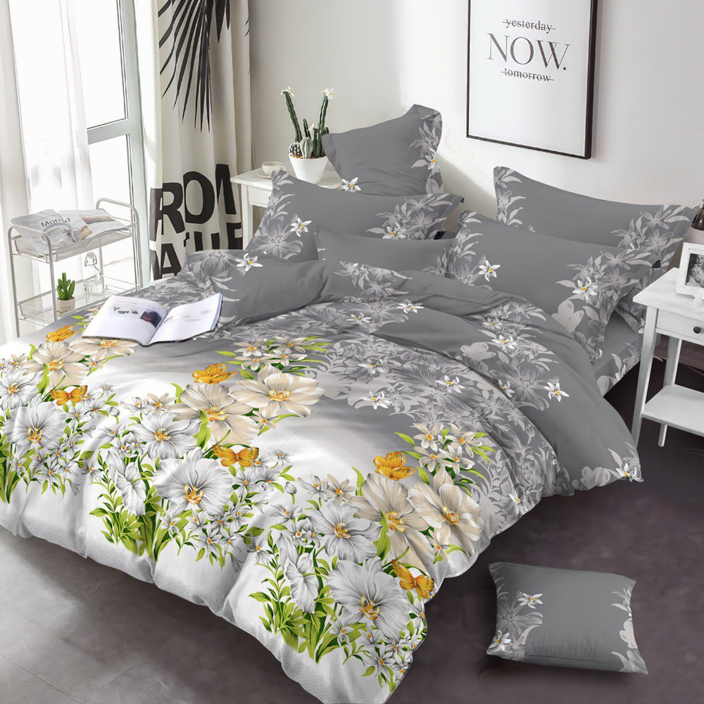 Тканина для постільної білизни Бязь "Gold" Lux GL17201grey