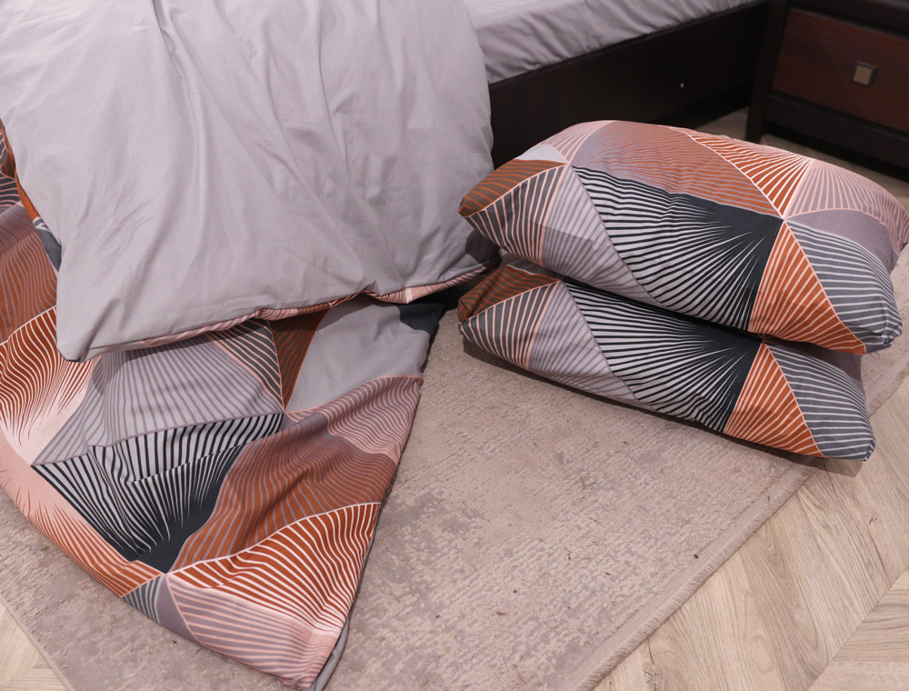 Двоспальний набір постільної білизни 180*220 із Бязі "Gold" №152606АВ Черешенька™