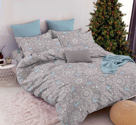 Тканина для постільної білизни Бязь "Gold" Lux GL11440blue