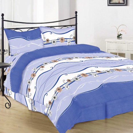 Ткань для постельного белья Бязь "Gold" Lux "Волнистые линии" GL3928