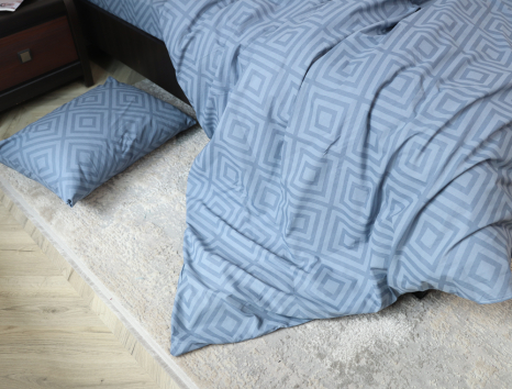 Евро макси набор постельного белья с ромбами 200*220 из Бязи "Gold" №158120 Черешенка™