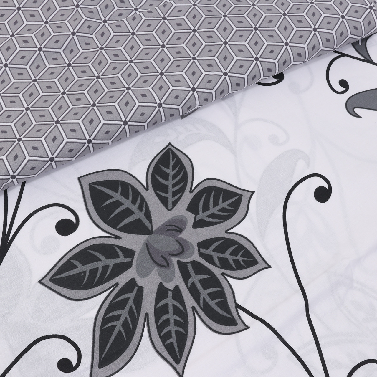 Ткань для постельного белья Бязь "Gold" Lux "Только цветок" GL1540 (A+B) - (50м+50м)