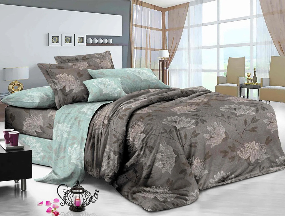 Ткань для постельного белья Сатин S22-6 (A+B) - (60м+60м)