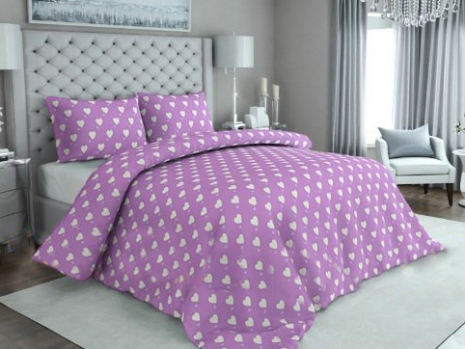 Ткань для постельного белья Бязь "Gold" Lux "Розовая любовь" GL2063