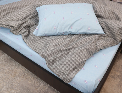 Полуторний набір постільної білизни 150*220 із Бязі "Gold" №155031AB Черешенка™