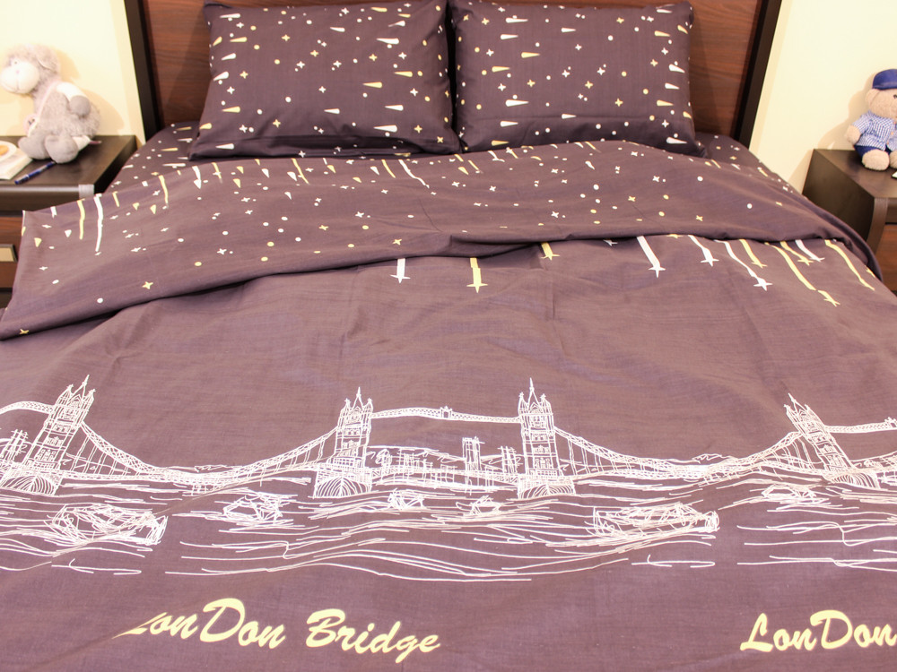 Двуспальный набор постельного белья 180*220 из Бязи "Gold" №154134AB Черешенка™