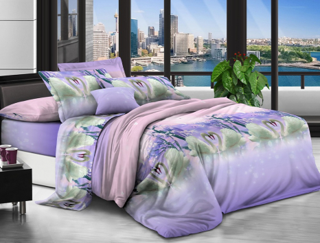 Сімейний набір постільної білизни 240*220 із полікотону №203760 Черешенька™