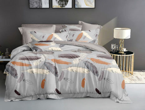 Ткань для постельного белья Бязь "Gold" Lux GL1760-grey (A+B) - (50м+50м)