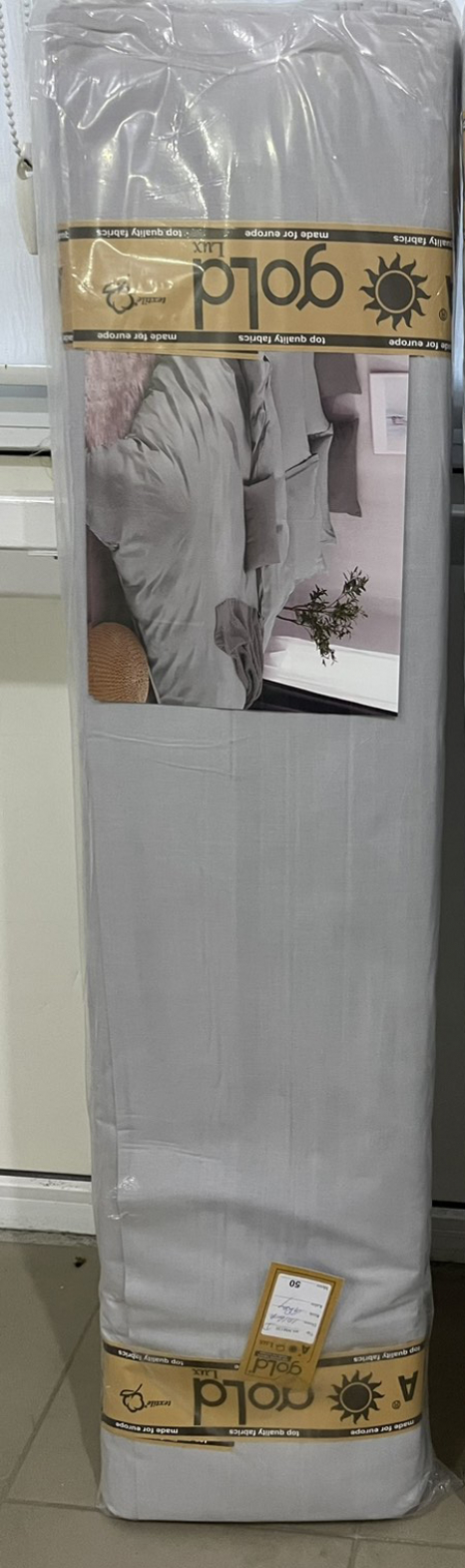 Ткань для постельного белья Бязь "Gold" Lux однотонная GL1016-Grey (50м)