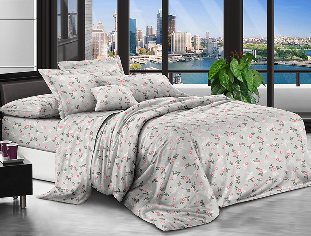 Полуторний набір постільної білизни 150*220 із полікотону №205046 Черешенька™