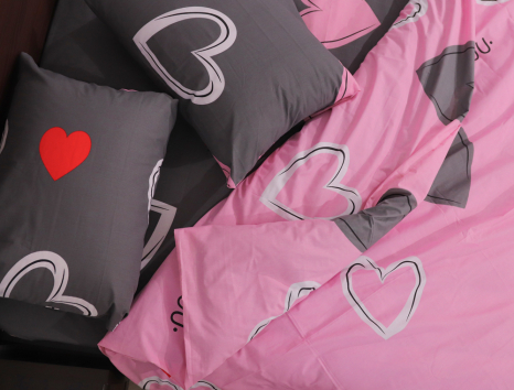 Двоспальний набір постільної білизни 180*220 із Бязі "Gold" №1517040AB Черешенка™